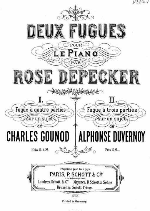 Rose Depecker Deux Fugues